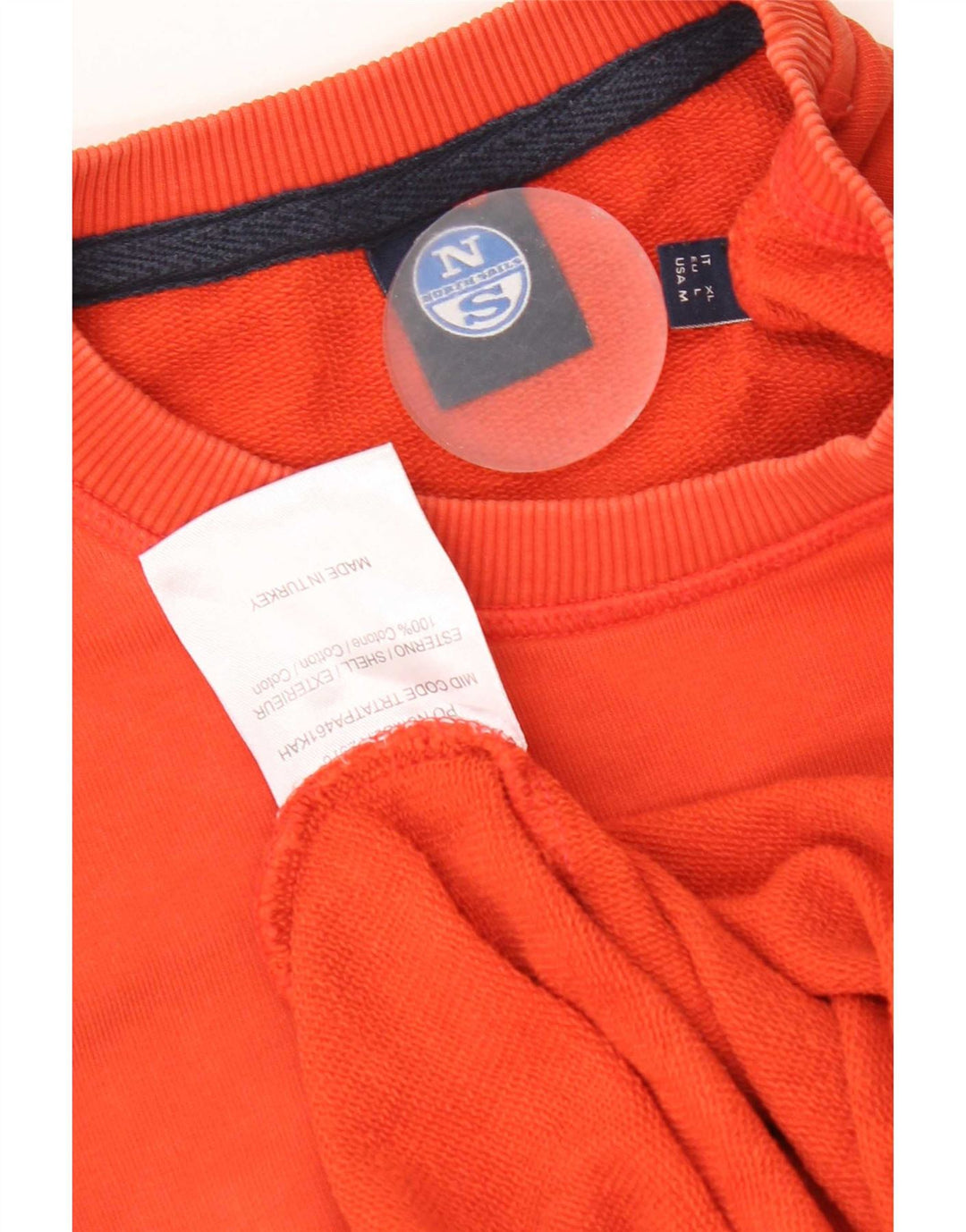 Felpa grafica da uomo North Sails Maglione grande in cotone arancione
