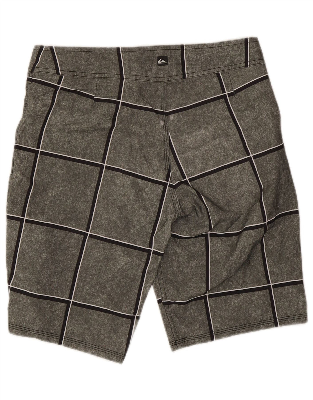 Pantaloncini da bagno da uomo Quiksilver Small Grey Check in poliacrilico