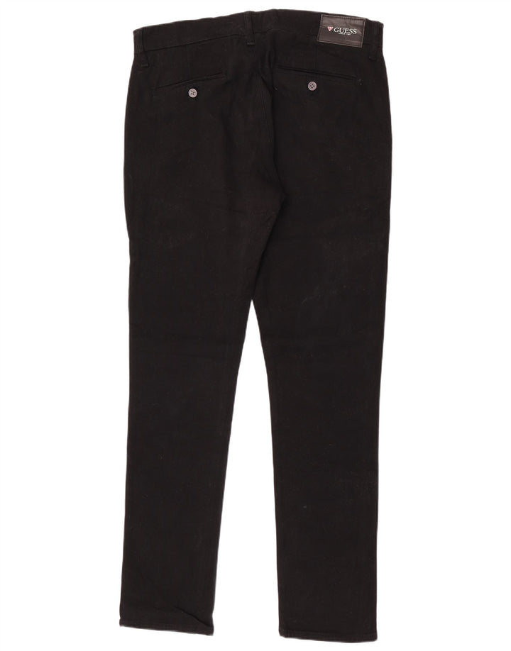 Pantaloni chino slim da uomo Guess W34 L32 cotone nero