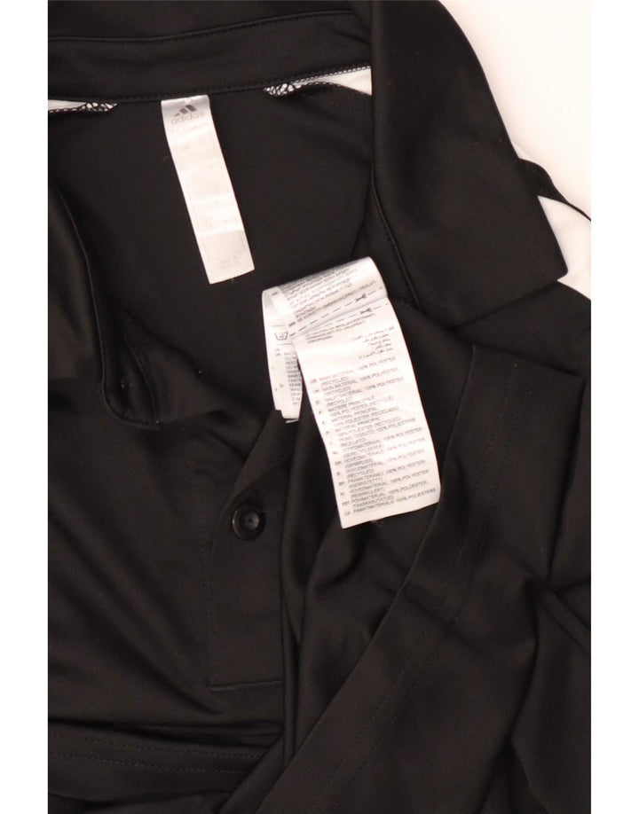 Polo Adidas Aeroready da uomo piccola in poliestere color block nero