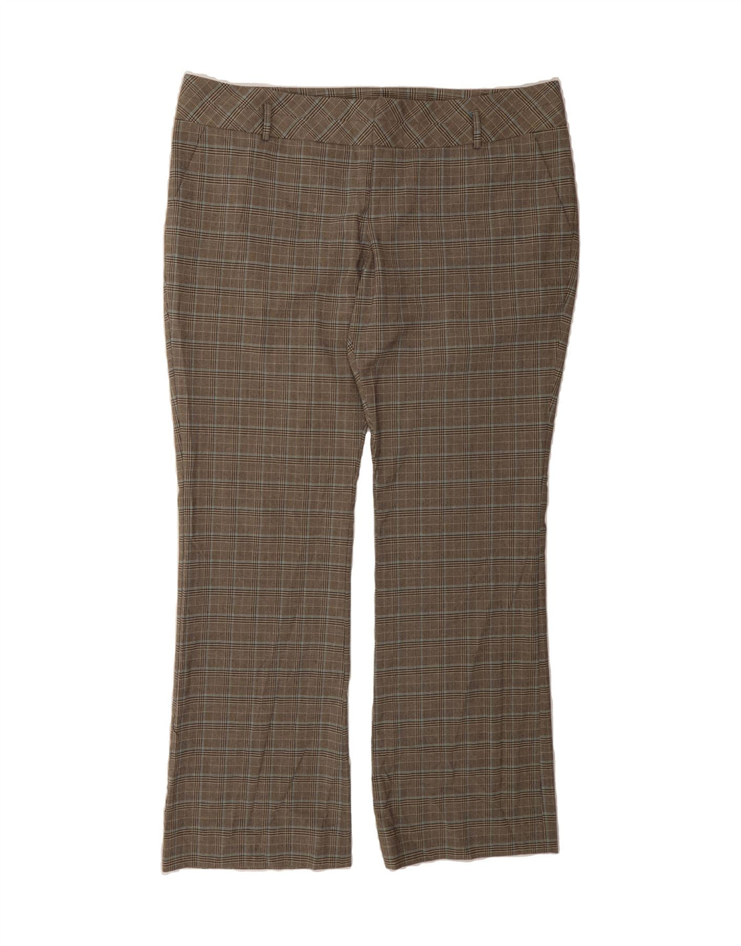 MOSSIMO Womens Bootcut Chino Trousers US 16 2XL W40 L32 Brown Check Vintage Mossimo and Second-Hand Mossimo from Messina Hembry 