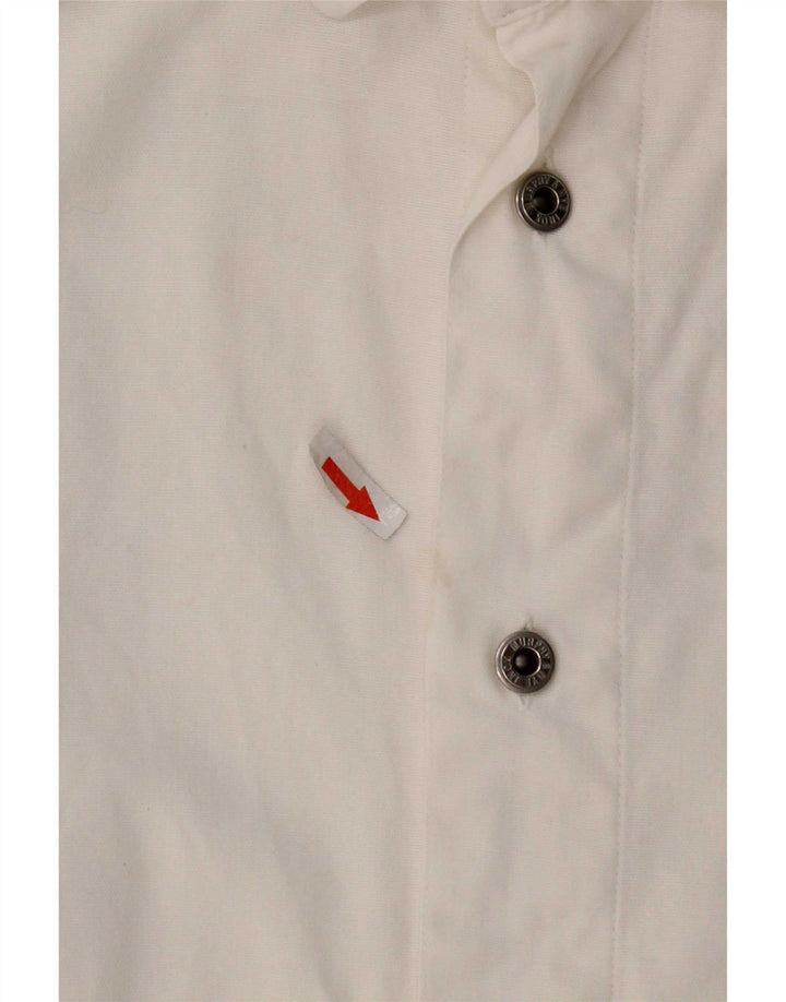 Camicia a maniche corte da uomo Murphy & Nye grande in cotone bianco