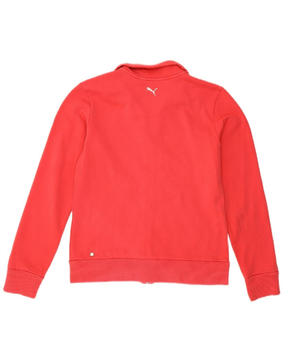 PUMA Womens Graphic Tracksuit Top Jacket UK 10 Small Pink Cotton