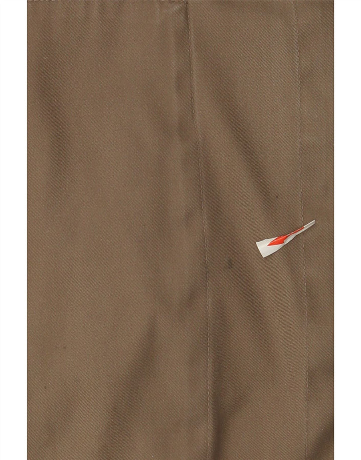 Giacca militare sherpa da uomo vintage EU 58 4XL poliestere marrone
