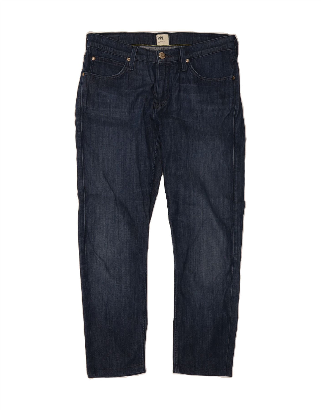 LEE Mens Jade Cropped Slim Jeans W30 L25 Navy Blue Cotton Vintage Lee and Second-Hand Lee from Messina Hembry 