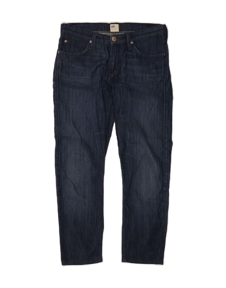 LEE Mens Jade Cropped Slim Jeans W30 L25 Navy Blue Cotton Vintage Lee and Second-Hand Lee from Messina Hembry 