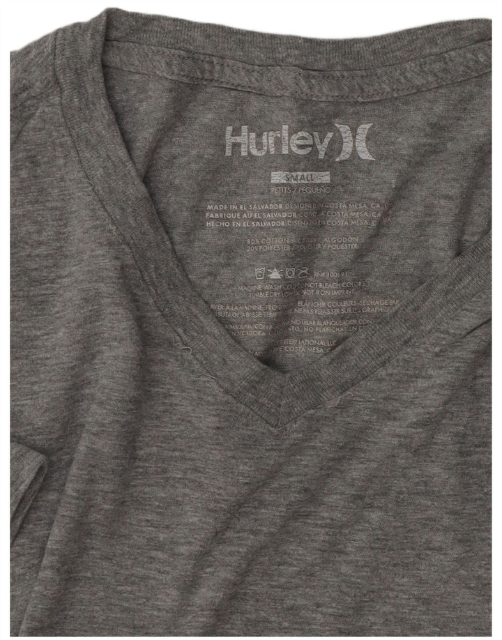 T-shirt da uomo Hurley Top Small in cotone chiazzato grigio