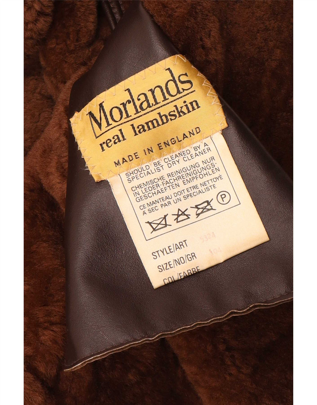 Cappotto in shearling oversize da donna Morlands UK 16 Grande pelle di pecora marrone