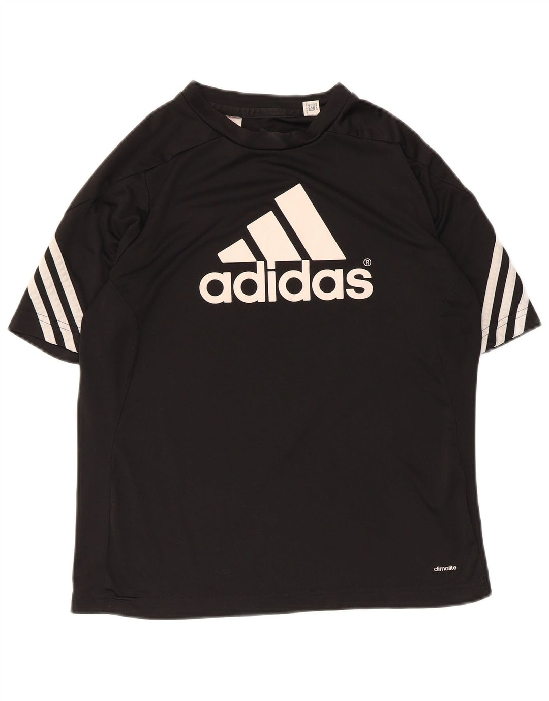 T-shirt grafica Adidas Climalite da donna Top UK 12 poliestere nero medio
