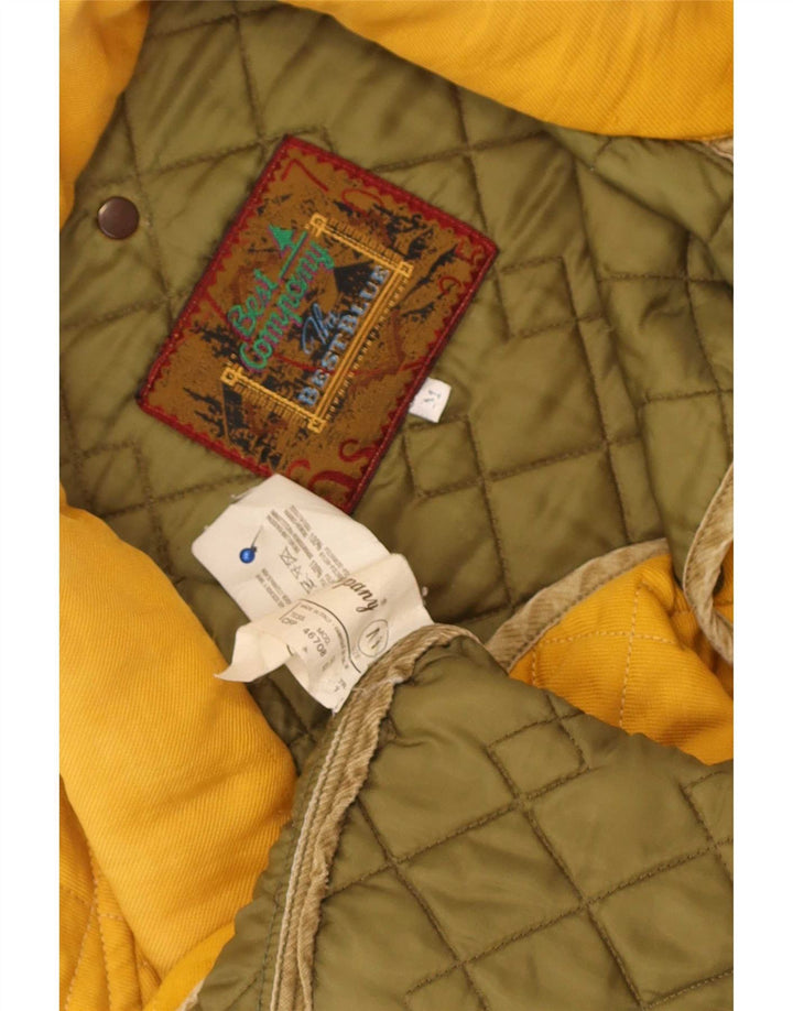 Gilet trapuntato da uomo Best Company UK 38 medio giallo in poliammide