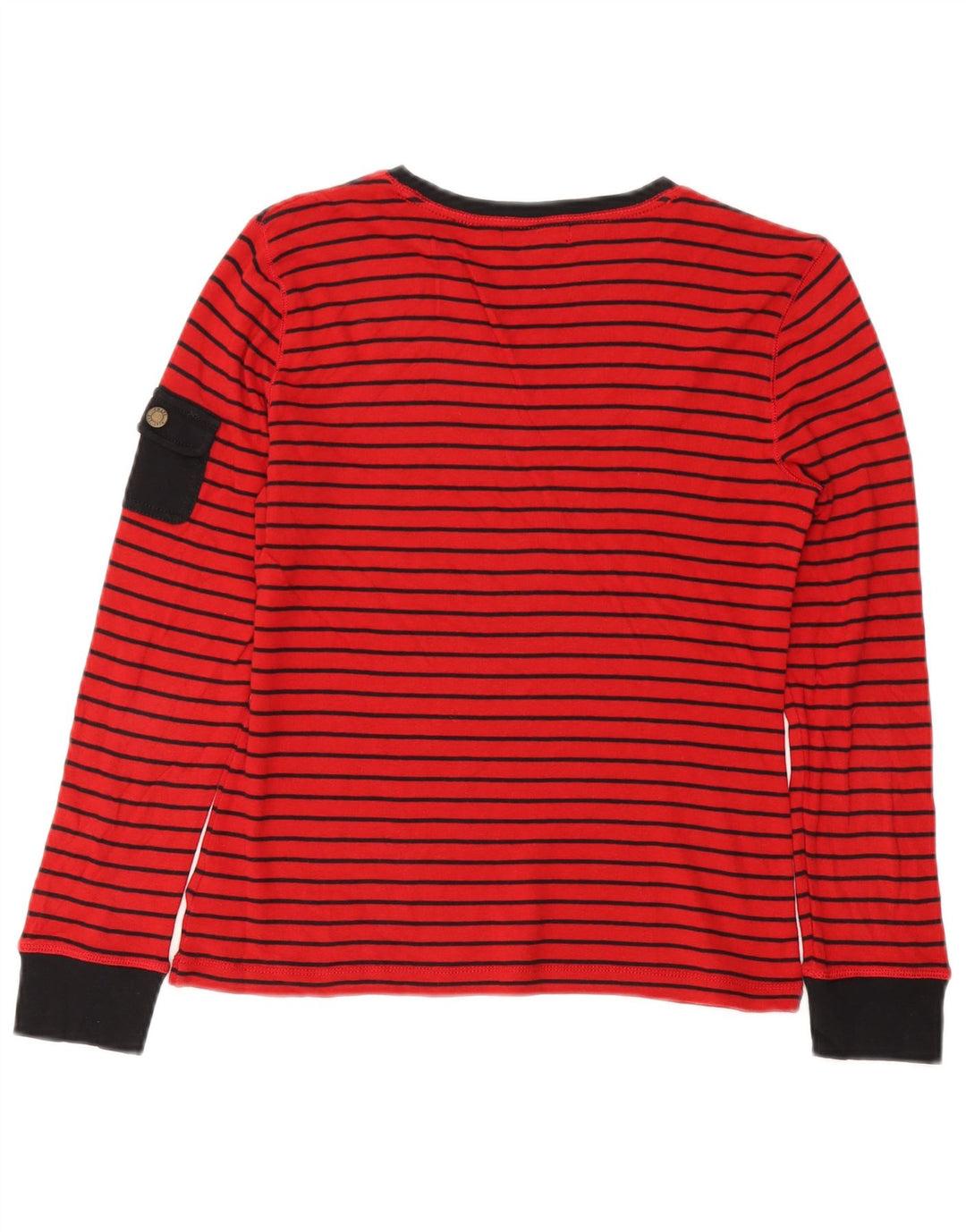 Top da donna a maniche lunghe CHAPS UK 12 cotone a righe rosse medie