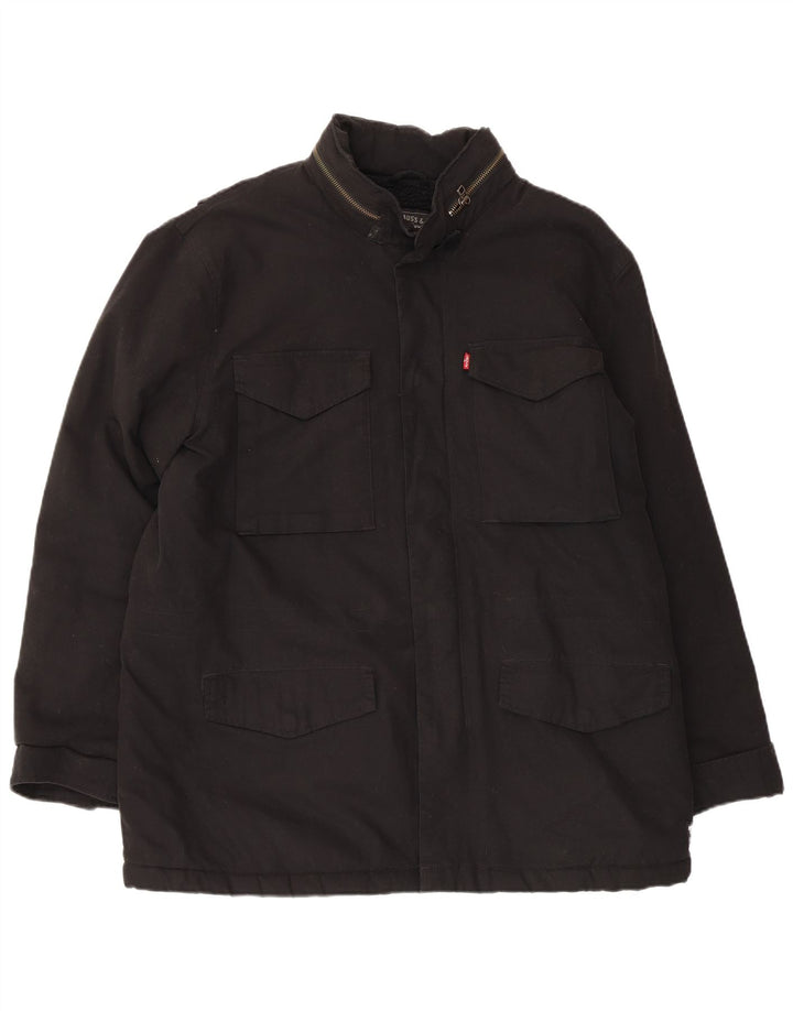 Giacca utility Sherpa da uomo LEVI'S UK 42 XL cotone nero