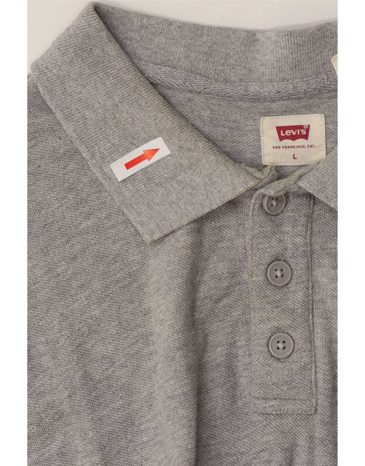 Polo Levi's da uomo grande in cotone grigio