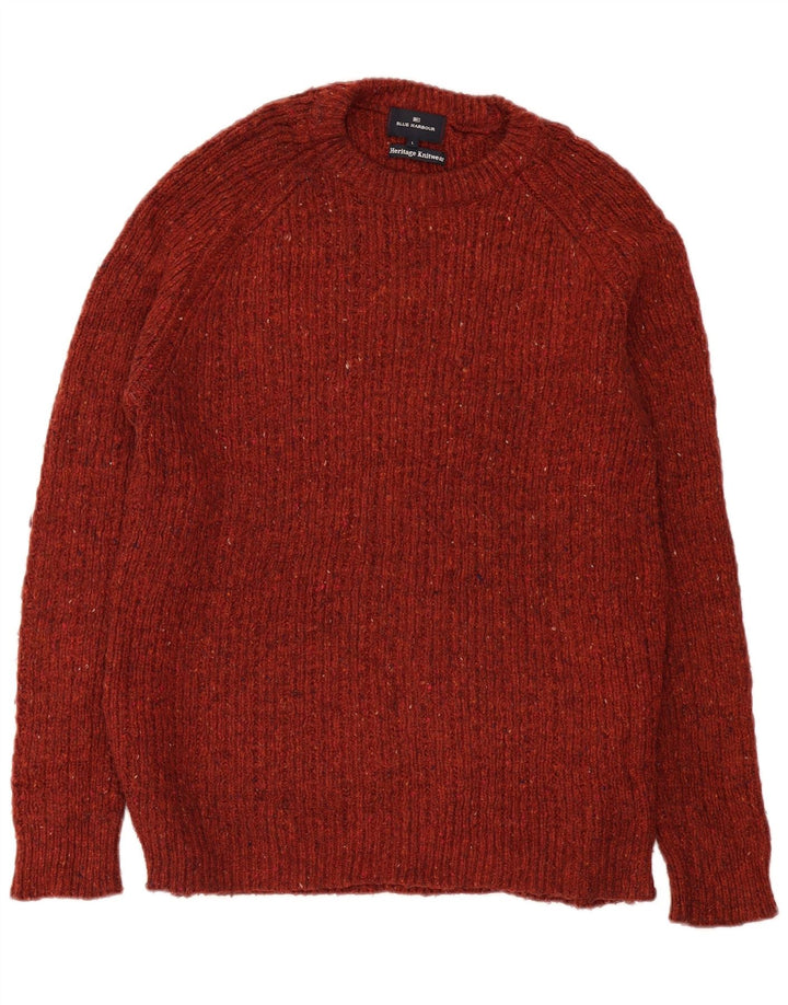 Marks & Spencer Maglione da uomo con scollo a barca autografo grande arancione