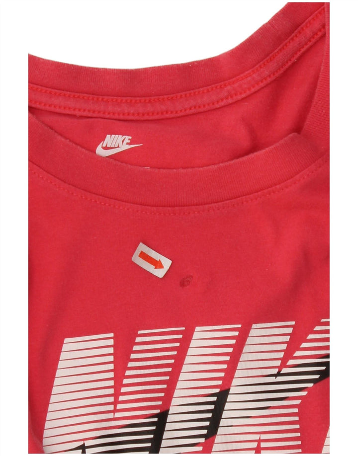 T-shirt grafica da uomo NIKE Top grande in cotone rosa