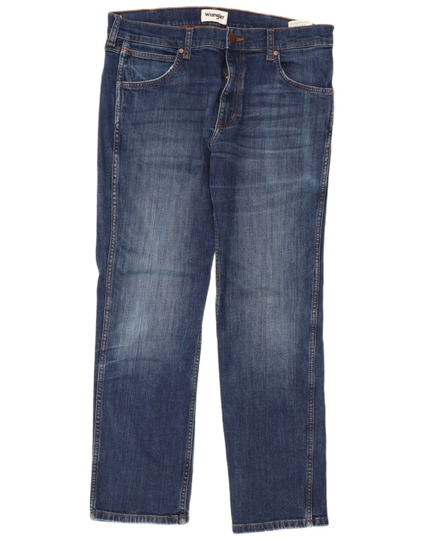 Jeans dritti da uomo Wrangler Greensboro W32 L30 cotone blu