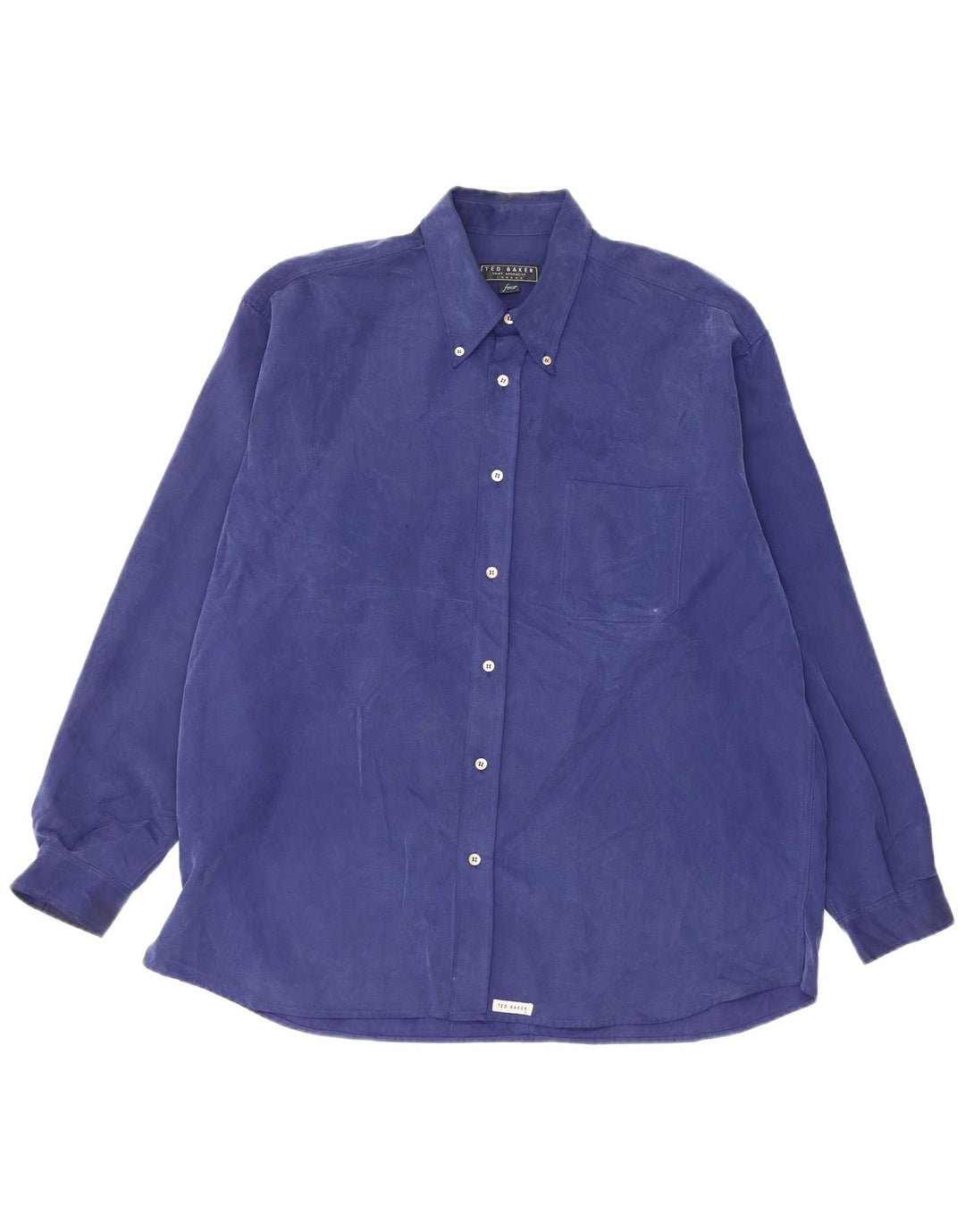 Ted Baker Camicia da uomo Taglia 4 Large Blu Polynosic