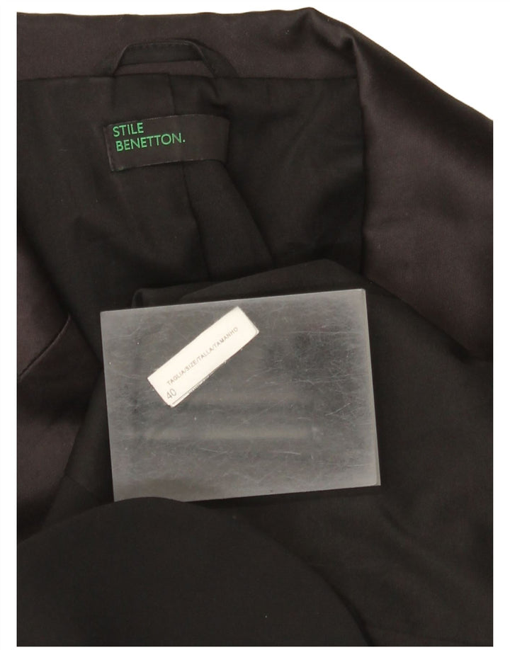 Giacca Blazer Da Donna Benetton IT 40 Small Nera
