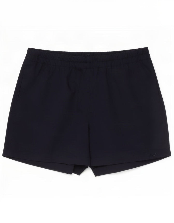 Pantaloncini sportivi da uomo Fila Large in poliestere blu navy