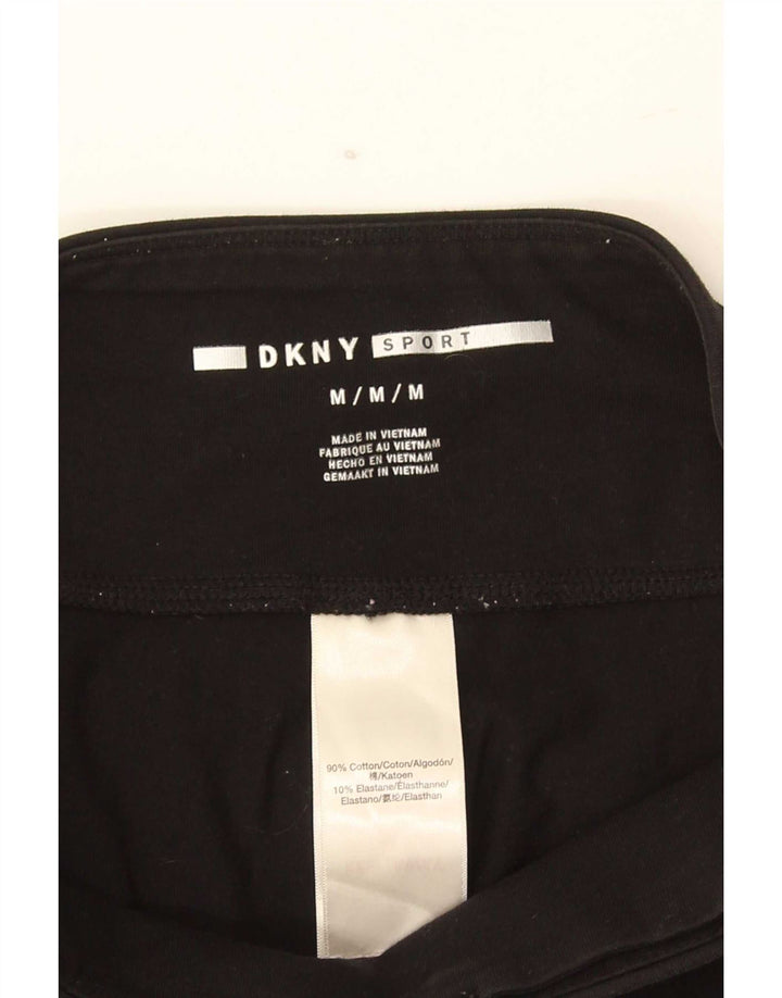 Leggings grafici crop da donna Dkny UK 12 cotone nero medio