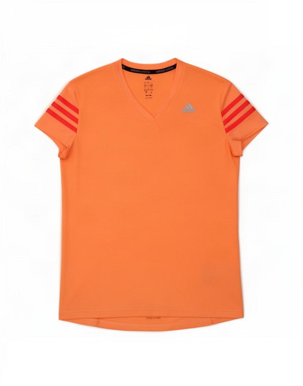 T-shirt Adidas Climalite da donna Top UK 8/10 Small Arancione Poliestere
