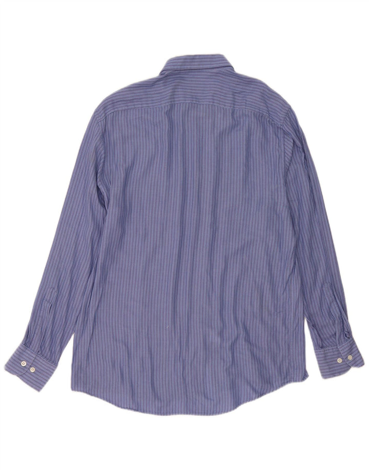 Camicia da uomo Hugo Boss taglia 40 classica in cotone a righe blu medio