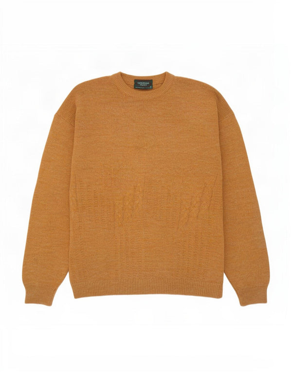Maglione maglione girocollo da uomo vintage XL Beige