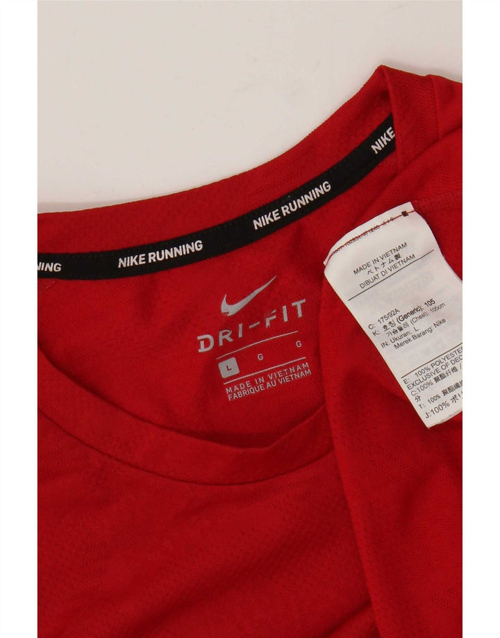 T-shirt Nike Dri Fit da uomo, grande, in poliestere rosso