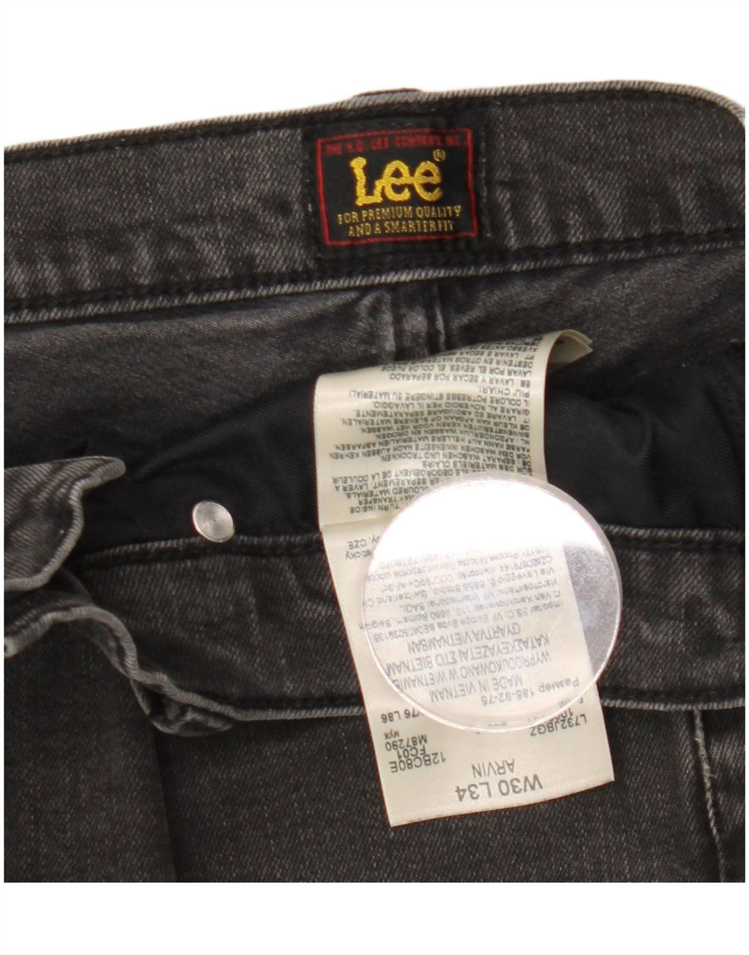 Jeans Lee Arvin Slim da uomo W30 L34 cotone nero