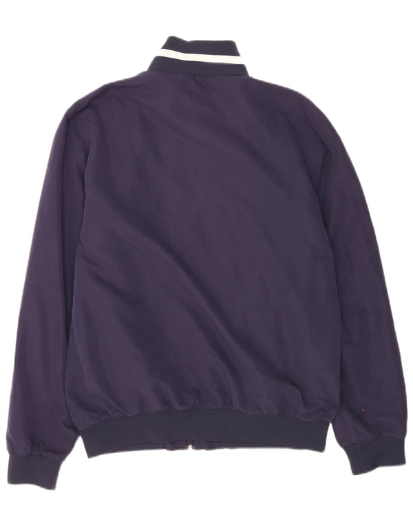 Giacca bomber grafica da uomo Kappa UK 40 grande poliestere blu navy