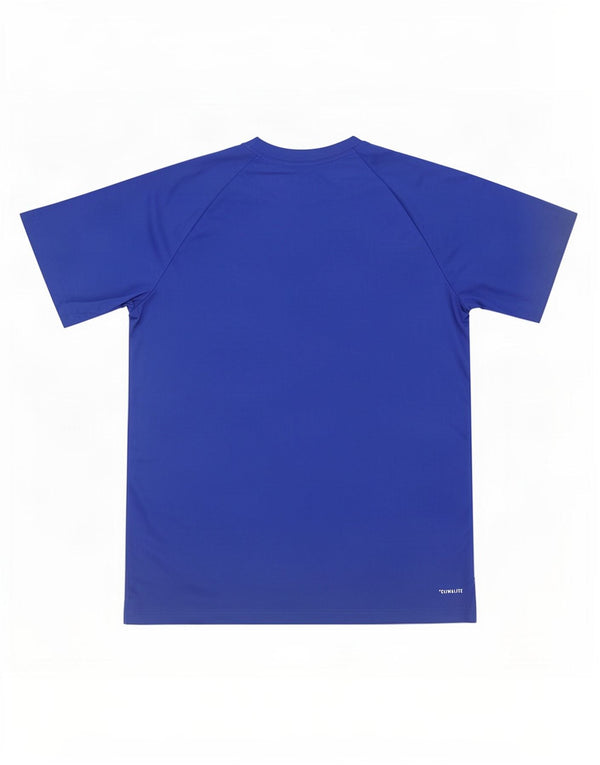 T-shirt Adidas Climalite da uomo Top in poliestere blu medio