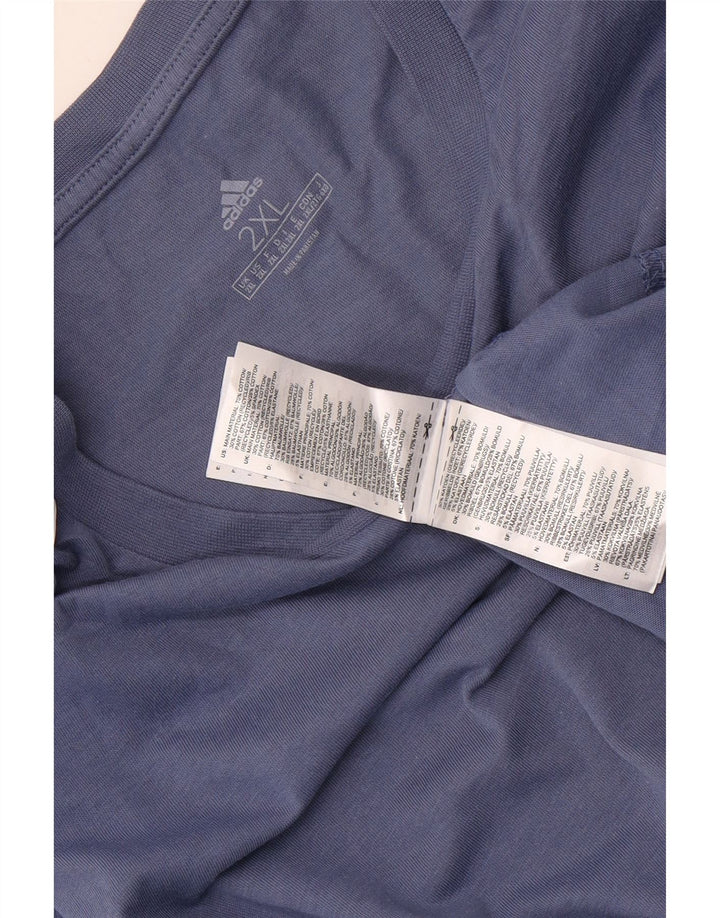 T-shirt da uomo ADIDAS Top 2XL in cotone blu