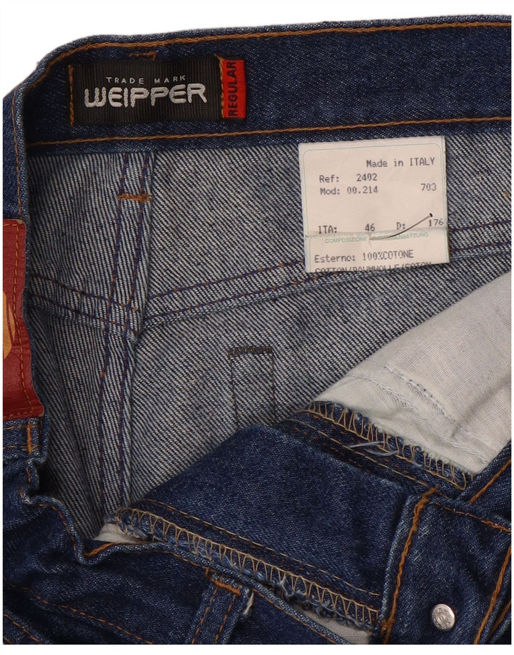Jeans dritti da uomo Weipper IT 46 piccolo W28 L33 cotone blu