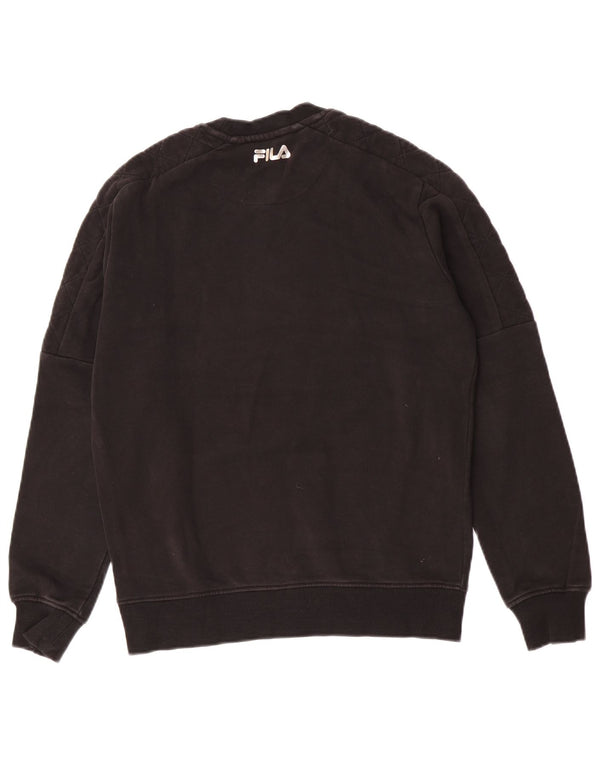 Felpa Fila da uomo vestibilità ampia maglione XS nero a righe