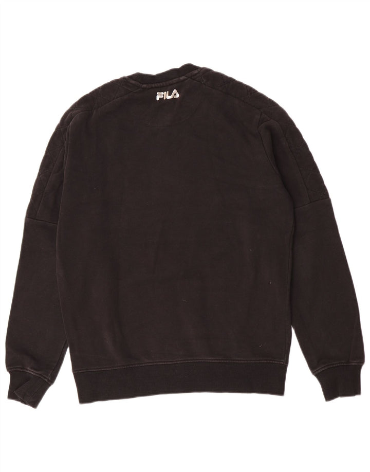 Felpa Fila da uomo vestibilità ampia maglione XS nero a righe