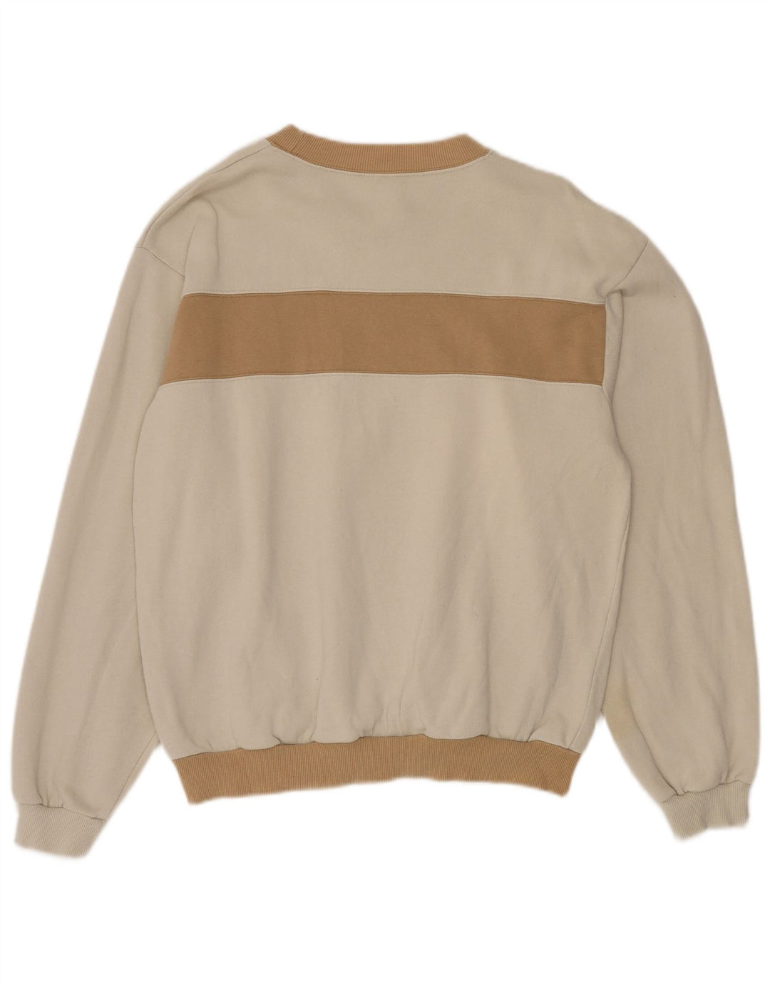 PUMA Felpa da uomo Maglione Large White Colourblock in cotone