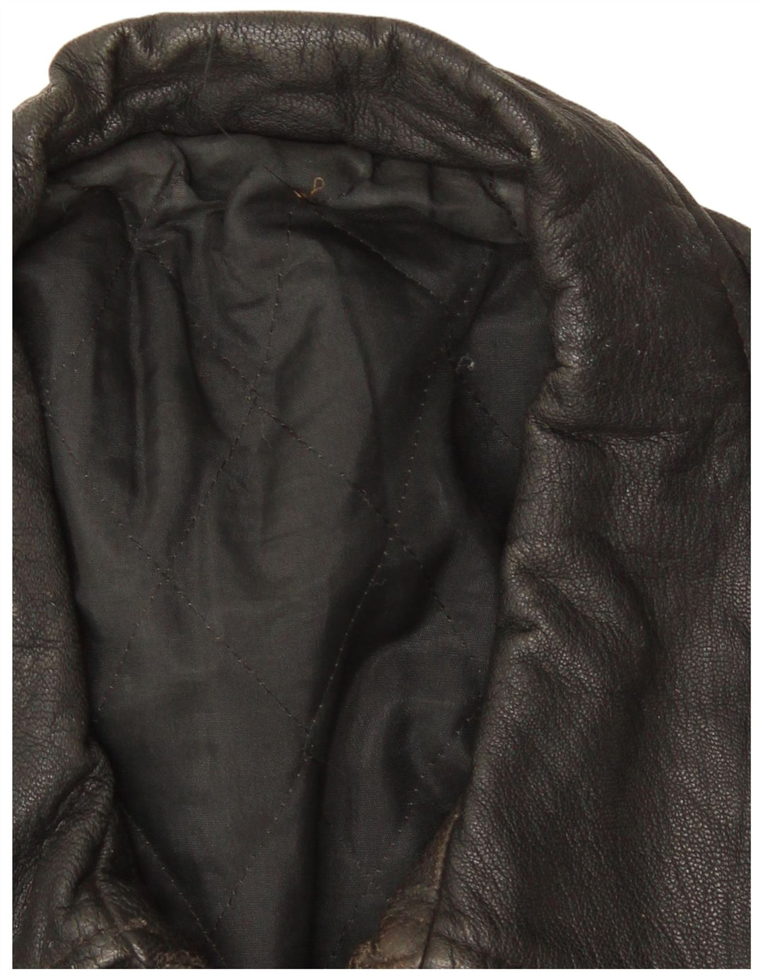 Giacca in pelle vintage da uomo UK 40 grande in pelle nera