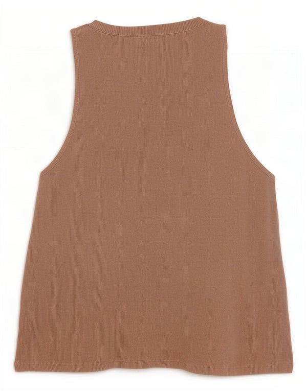 Maglione cardigan senza maniche da donna Zara UK 10 piccolo beige viscosa