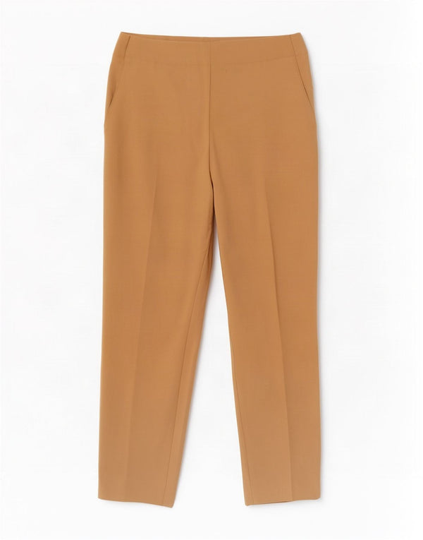 Zara Womens Slim Cropped Trousers Large W33 L24 Beige Polyester