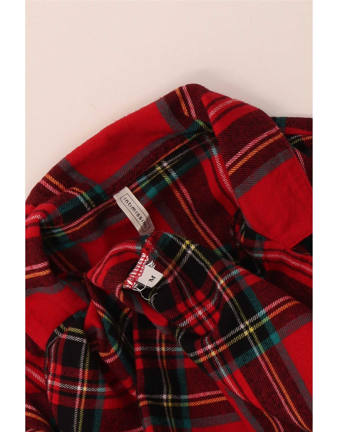 Camicia Intimissimi Da Donna In Flanella UK 12 Plaid Rosso Medio