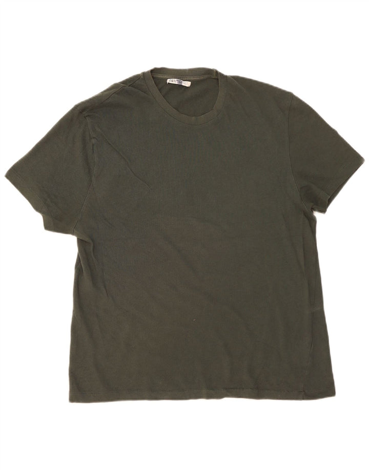 T-shirt Zara da uomo Top Large color kaki