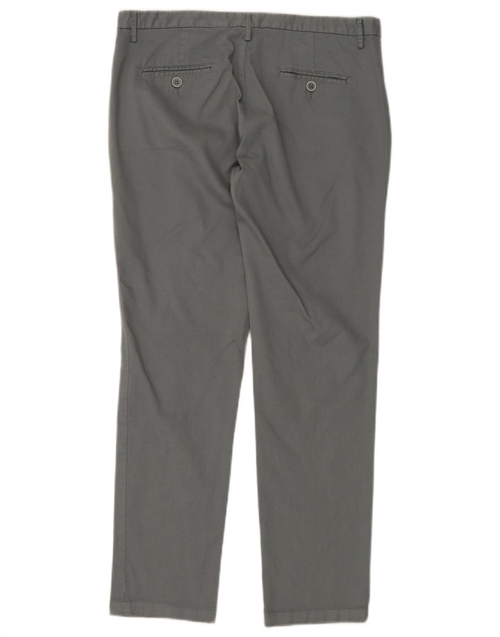 Pantaloni Chino Slim Da Donna Benetton IT 42 Medio W32 L28 Grigio