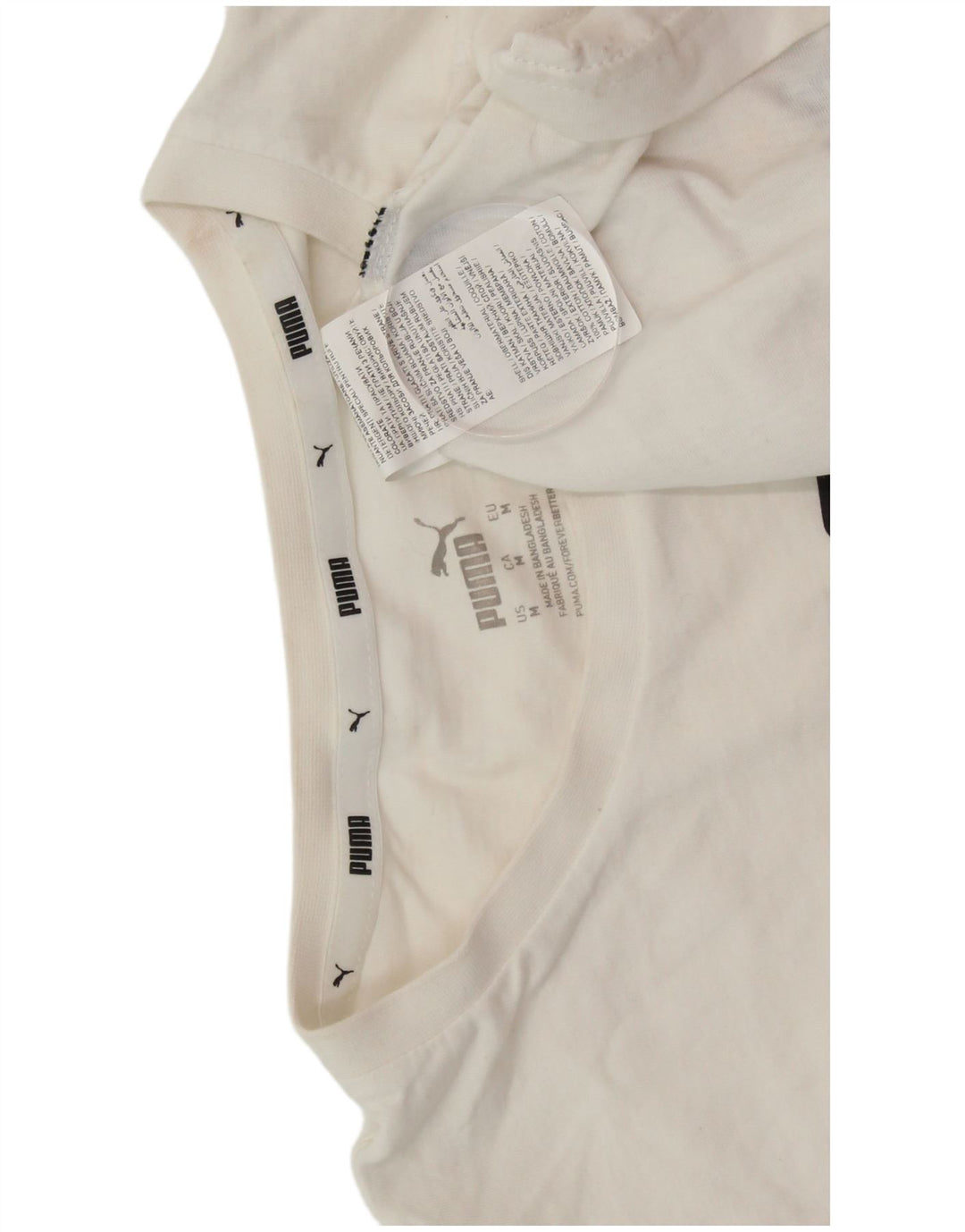 T-shirt grafica da uomo PUMA Top in cotone bianco medio