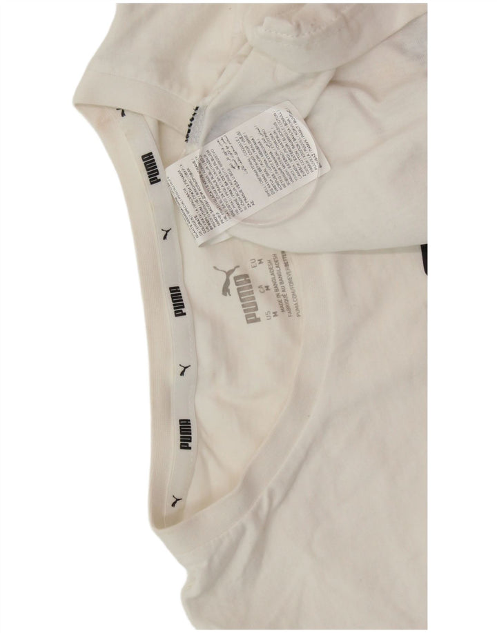 T-shirt grafica da uomo PUMA Top in cotone bianco medio