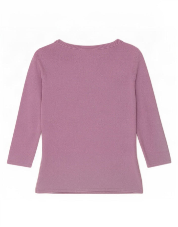 Top Zara da donna manica 3/4 UK 12 viscosa viola medio
