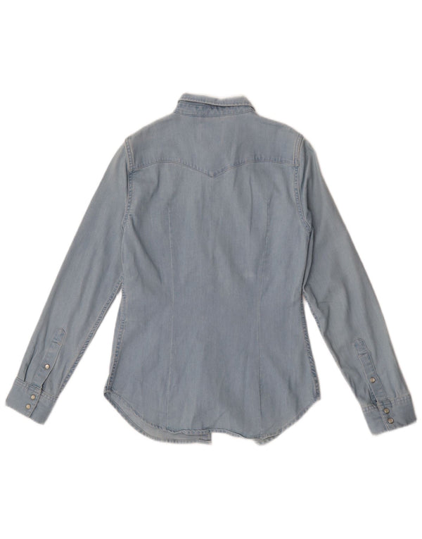 Camicia in denim su misura da donna Levi's UK 4 XS in cotone blu