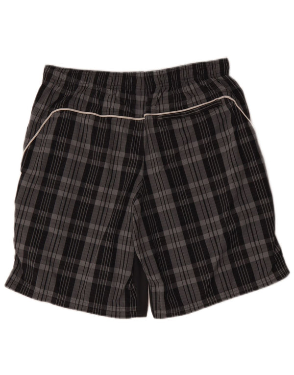 Pantaloncini sportivi Nike da uomo in poliestere a quadri grigio medio