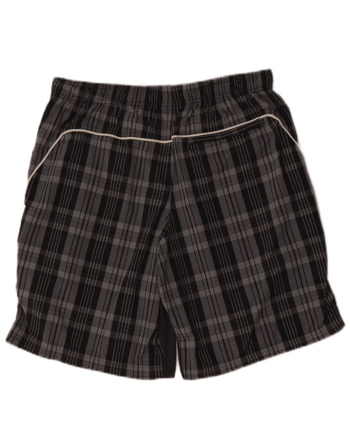 Pantaloncini sportivi Nike da uomo in poliestere a quadri grigio medio