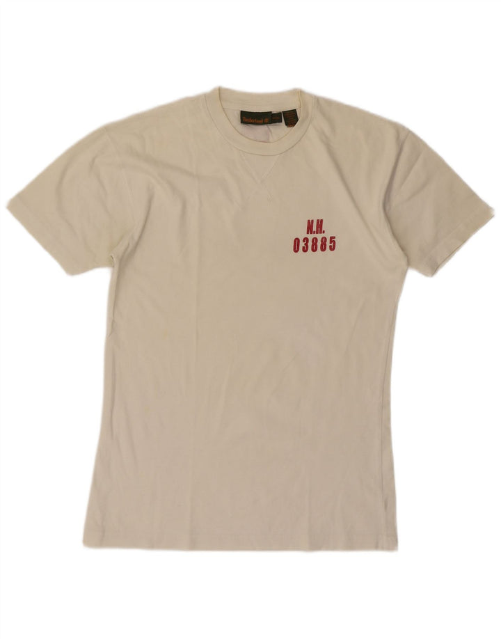 T-shirt grafica da uomo Timberland Top piccola in cotone bianco