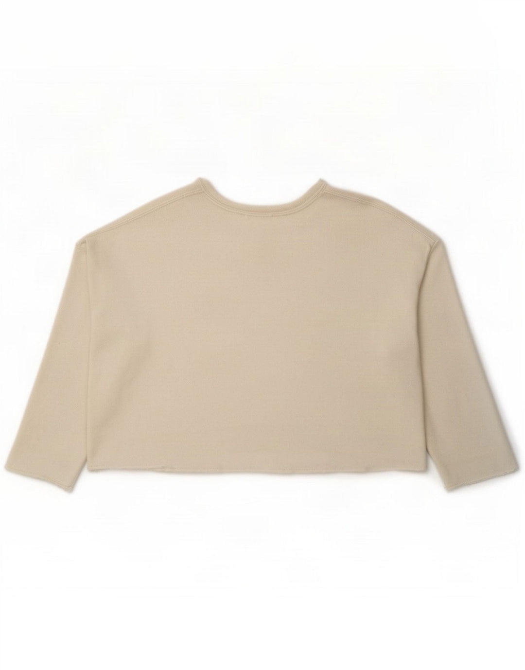 Zara Top corto oversize da donna manica 3/4 UK 14 Medium White